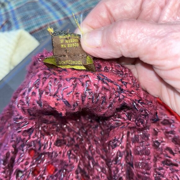 NWT Copper Key Cardigan Sweater Open Front Crochet Pink Purple Lightweight Sz M - Picture 8 of 8